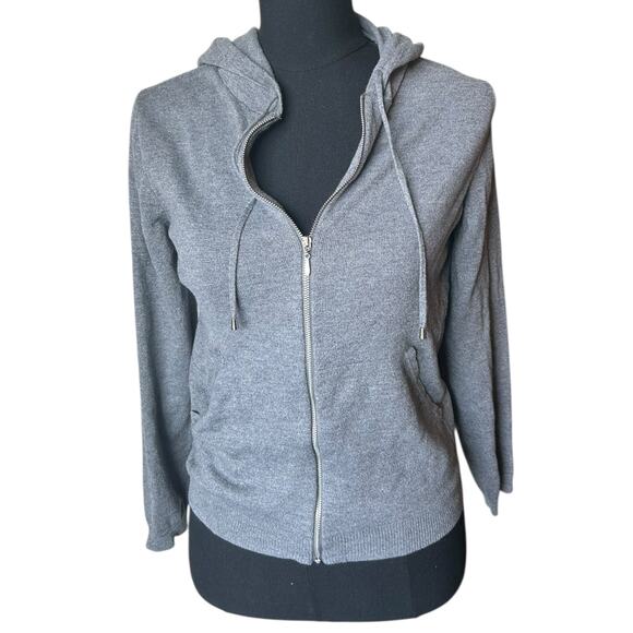 H&M Women’s Gray Full Zip Sweater Hoodie Size XS - Picture 1 of 6